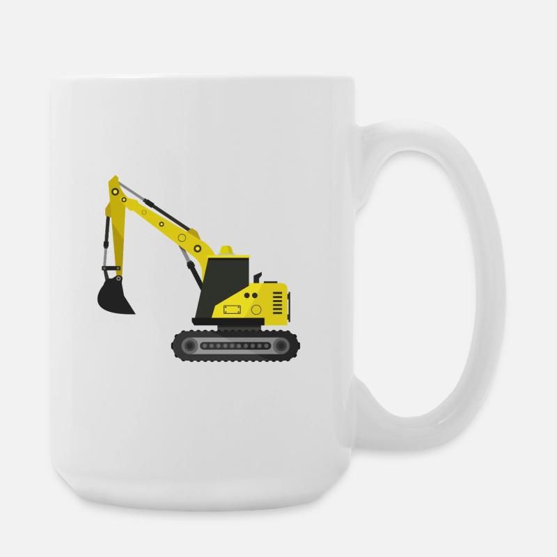 Bagger - Große Tasse 440 ml - Weiß