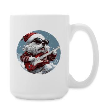 Kangal Hund Weihnachten Gitarre - Große Tasse 440 ml - Weiß - Rechts
