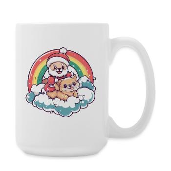 Chihuahua Chihuahua Père Noël - Grande tasse 440 ml - blanc - Droite