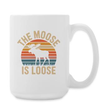 Moose Sunset Is Loose - Large Mug 440 ml - white - Right