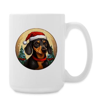 Dachshund Christmas - Large Mug 440 ml - white - Right