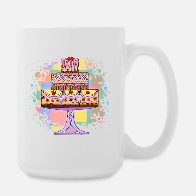 Cake - Large Mug 440 ml - white