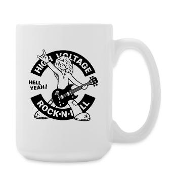 High Voltage Rock'N'Roll Guitarist - Large Mug 440 ml - white - Right