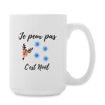 T-shirt renne père Noël - Grande tasse 440 ml - blanc - Droite