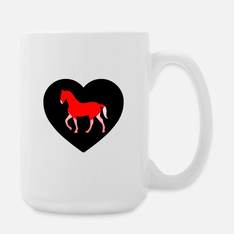 Chevaux - Grande tasse 440 ml - blanc