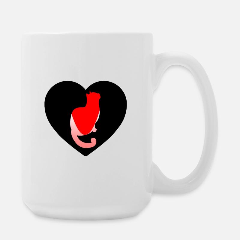 Cat - Large Mug 440 ml - white