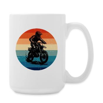 Tolles Motocross Geschenk für Motocross - Große Tasse 440 ml - Weiß - Rechts
