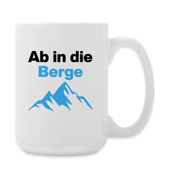 Off to the mountains. For hikers and mountaineers - Large Mug 440 ml - white - Right