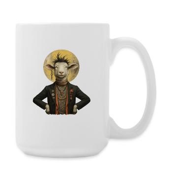Mond Gentleman Schaf - Große Tasse 440 ml - Weiß - Rechts