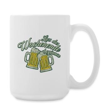 Toast du week-end, bière, alcool, hommes - Grande tasse 440 ml - blanc - Droite