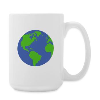 Planet Erde - Große Tasse 440 ml - Weiß - Rechts