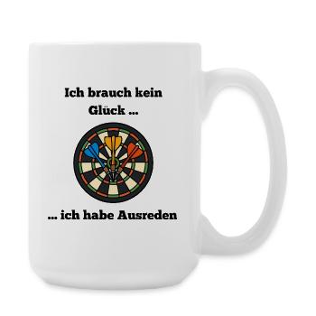 Colorful Dartboard Motif - Large Mug 440 ml - white - Right