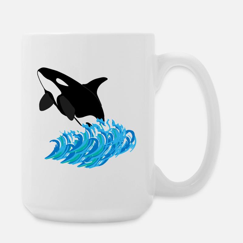 Imprimé d’orque - Grande tasse 440 ml - blanc