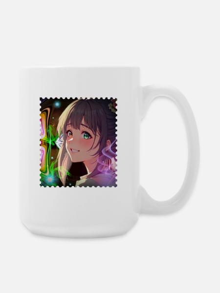 Magical Neon Dream Heroine - Large Mug 440 ml - white