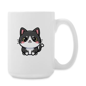 Chibi Cat Charm - Large Mug 440 ml - white - Right