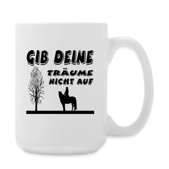 Pferde - Große Tasse 440 ml - Weiß - Rechts