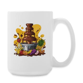 Chocolate Fountain Fruit Parade - Large Mug 440 ml - white - Right