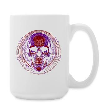 Purple Skull Mandala - Large Mug 440 ml - white - Right