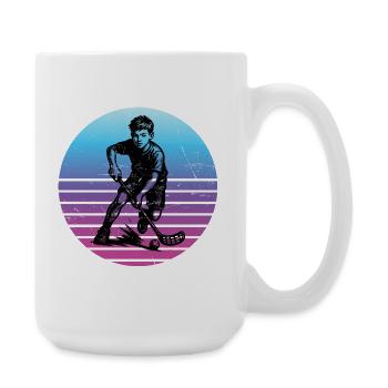 Floorball artwork for your outfit - Large Mug 440 ml - white - Right