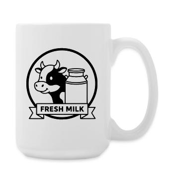 Fresh Milk Cow Milk Logo Vintage - Large Mug 440 ml - white - Right