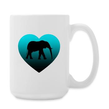 Elephant - Large Mug 440 ml - white - Right