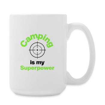Camping ist meine Superkraft, Gamer, FPS Player - Große Tasse 440 ml - Weiß - Rechts