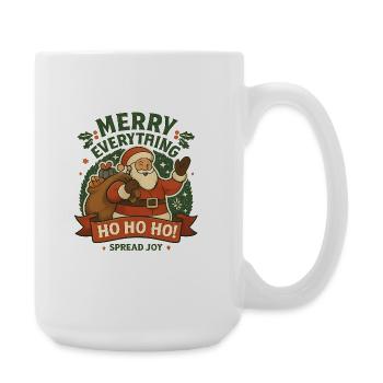 Motif de Noël du Père Noël Répandant la Joie - Grande tasse 440 ml - blanc - Droite