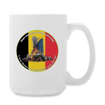 Manifestations des agriculteurs à Bruxelles 2025 - Grande tasse 440 ml - blanc - Droite