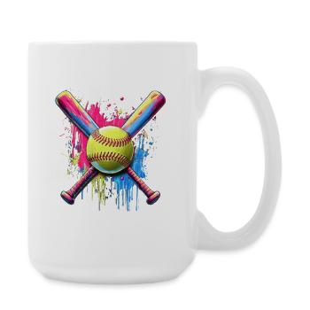 Softball - Grande tasse 440 ml - blanc - Droite