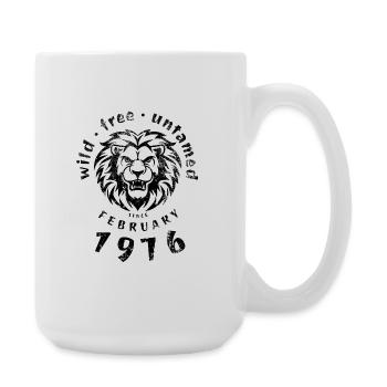 Wild, free & untamed since 02/1976 - Large Mug 440 ml - white - Right