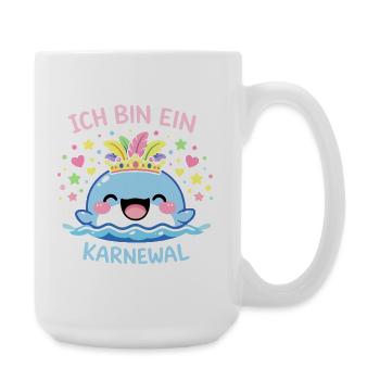 Ich bin ein Karnewal Karneval Fasching Geschenk - Große Tasse 440 ml - Weiß - Rechts