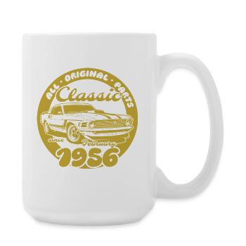 70e anniversaire - Classic Musclecar 02/1956 - Grande tasse 440 ml - blanc - Droite