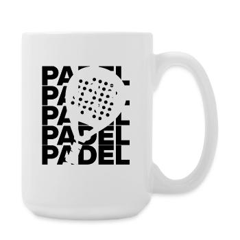 Padel Padel – Racket Love! Court King & Queen - Große Tasse 440 ml - Weiß - Rechts
