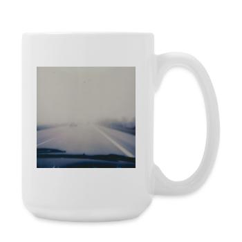 Reisen in Grau - Große Tasse 440 ml - Weiß - Rechts