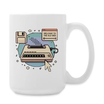 Welcome To The Old Web Retro Internet - Große Tasse 440 ml - Weiß - Rechts