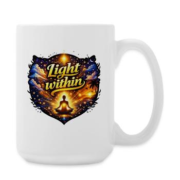 Licht im Inneren - Große Tasse 440 ml - Weiß - Rechts