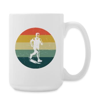 Racing Power Running Design - Large Mug 440 ml - white - Right