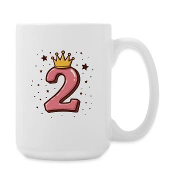 2nd Birthday Little Princess Crown - Large Mug 440 ml - white - Right