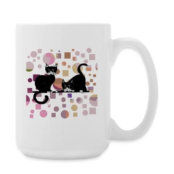 Katzen - Große Tasse 440 ml - Weiß - Rechts