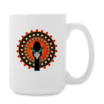Bird with attitude - Large Mug 440 ml - white - Right