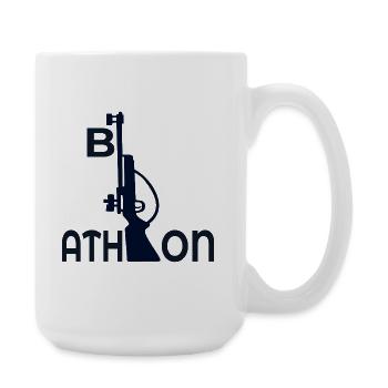 Biathlon sport d’hiver - Grande tasse 440 ml - blanc - Droite