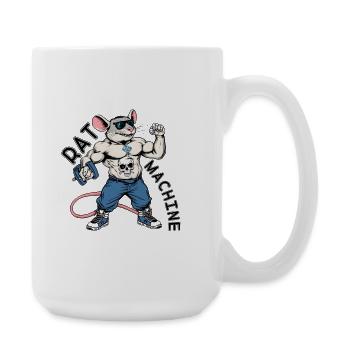 Kraftratte Skull-Logo - Große Tasse 440 ml - Weiß - Rechts