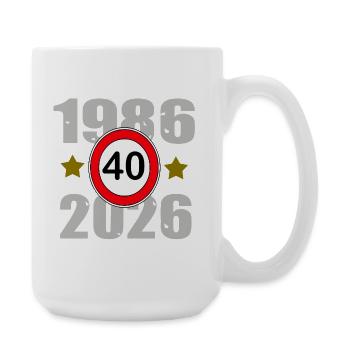 1986–2026 : 40e anniversaire - Grande tasse 440 ml - blanc - Droite