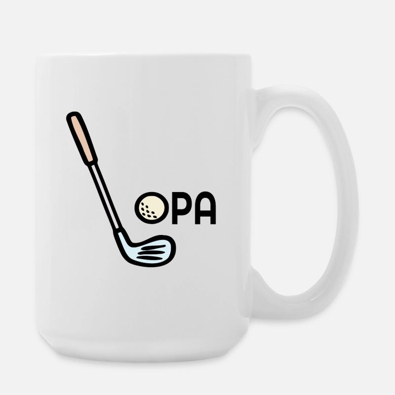 Golf Opa Golfschläger - Große Tasse 440 ml - Weiß