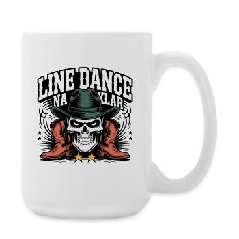 Skeleton Cowboy Line Dance - Large Mug 440 ml - white - Right