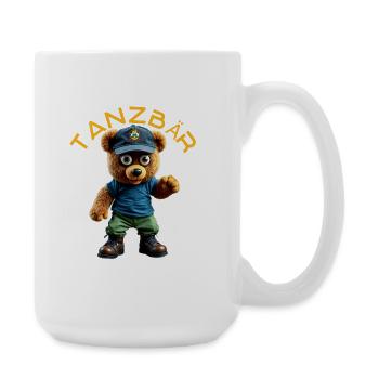 Dancing Bear Mascot - Large Mug 440 ml - white - Right