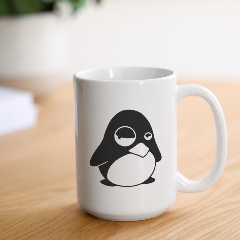 Grumpy Tux – Funny Linux Penguin for Nerds Large Mug 440 ml