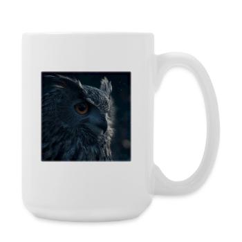 Mystic Eagle Owl Guardian of the Night - Large Mug 440 ml - white - Right
