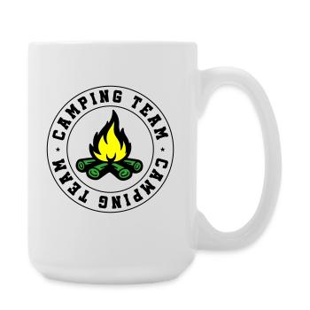 Camping Team Lagerfeuer - Große Tasse 440 ml - Weiß - Rechts
