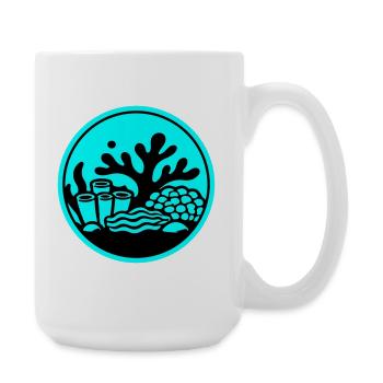 Symbole corallien Océan récif corallien - Grande tasse 440 ml - blanc - Droite